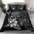 Papua New Guinea Bedding Set - Fish With Plumeria Flowers Style Black - Polynesian Pride