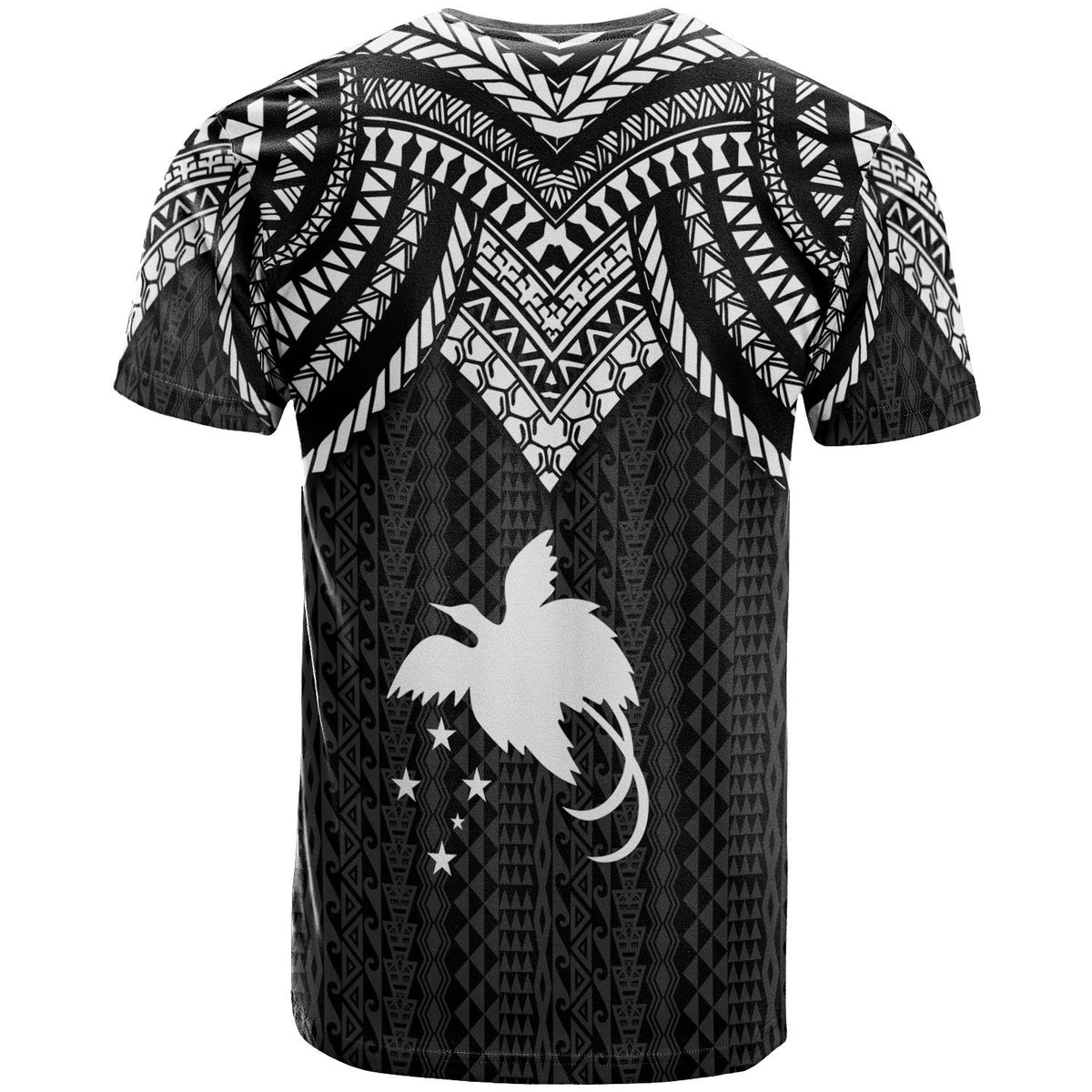 Papua New Guinea T Shirt Polynesian Armor Style Black - Polynesian Pride