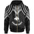 Papua New Guinea Custom Zip up Hoodie Polynesian Armor Style Black Unisex Black - Polynesian Pride