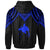 Papua New Guinea Custom Zip up Hoodie Polynesian Armor Style Blue - Polynesian Pride