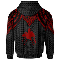 Papua New Guinea Hoodie Polynesian Armor Style Red - Polynesian Pride