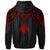 Papua New Guinea Custom Zip up Hoodie Polynesian Armor Style Red - Polynesian Pride