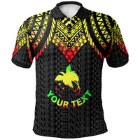 Papua New Guinea Custom Polo Shirt Polynesian Armor Style Reagge Unisex Reggae - Polynesian Pride