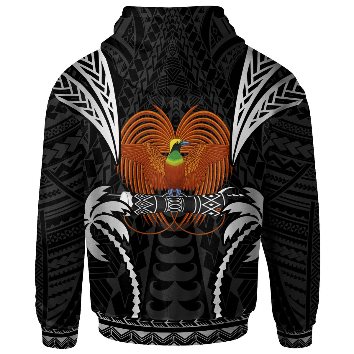 Papua New Guinea Hoodie Blood Runs Through My Veins Style Black - Polynesian Pride
