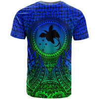 Papua New Guinea T Shirt Circle Pattern Blue - Polynesian Pride