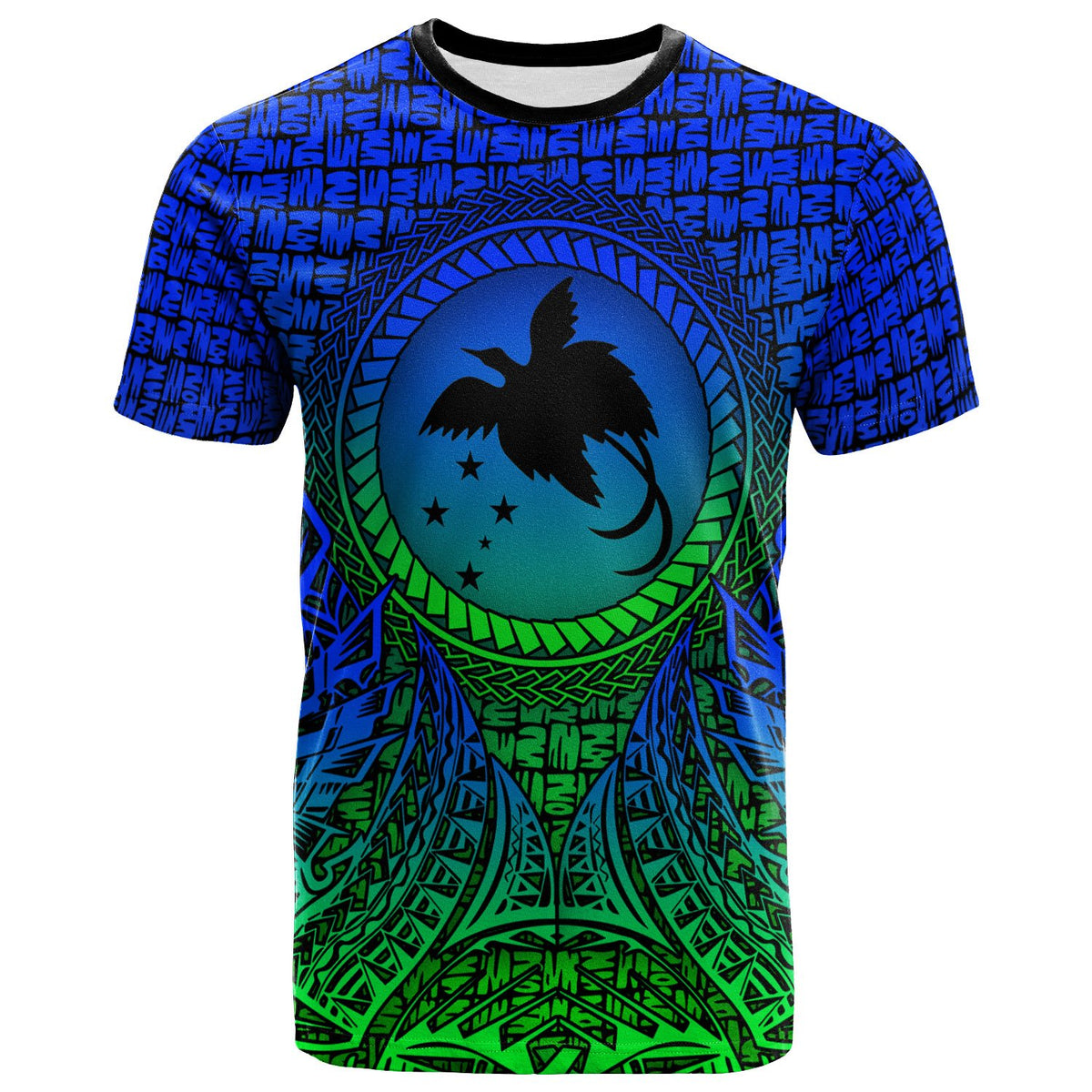 Papua New Guinea T Shirt Circle Pattern Blue Unisex Blue - Polynesian Pride