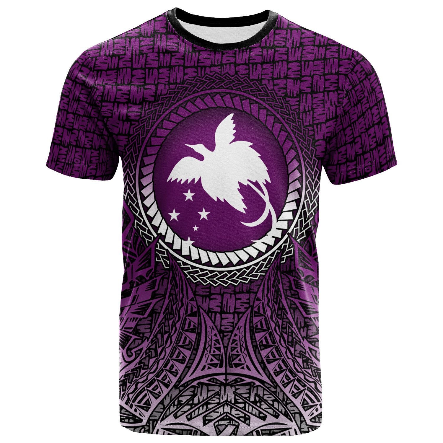 Papua New Guinea T Shirt Circle Pattern Purple Unisex Purple - Polynesian Pride