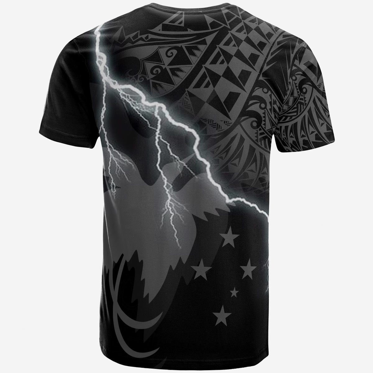 Papua New Guinea Custom T Shirt Papua New Guinea Flag Lighting Thunder - Polynesian Pride