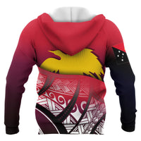 Papua New Guinea Coat of Arms Zip up Hoodie Polynesian Pattern - Polynesian Pride