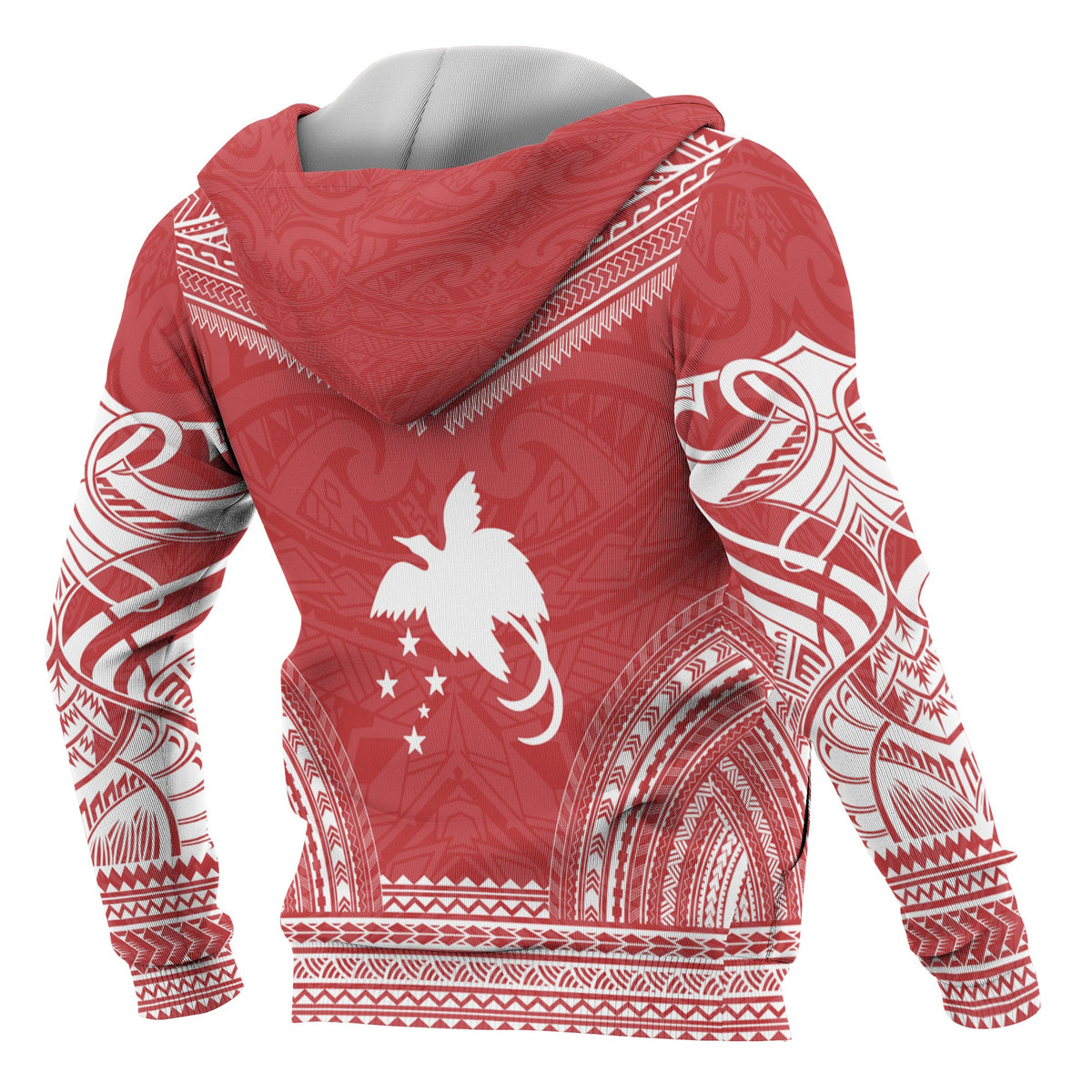 Papua New Guinea Polynesian Chief Custom Zip up Hoodie Flag Version - Polynesian Pride