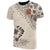 Papua New Guinea T Shirt Papua New Guinea Coat Of Arms Beige Hibiscus Unisex Beige - Polynesian Pride