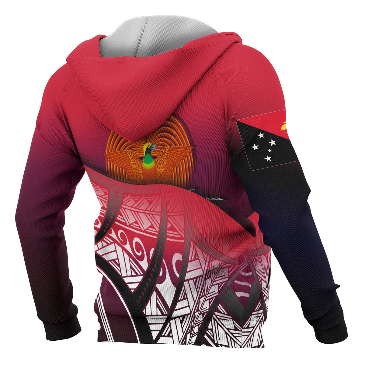 Papua New Guinea Coat of rms Hoodie Polynesian Pattern - Polynesian Pride