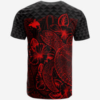 Papua New Guinea T Shirt Papua New Guinea Flag Turtle Hibiscus Red - Polynesian Pride
