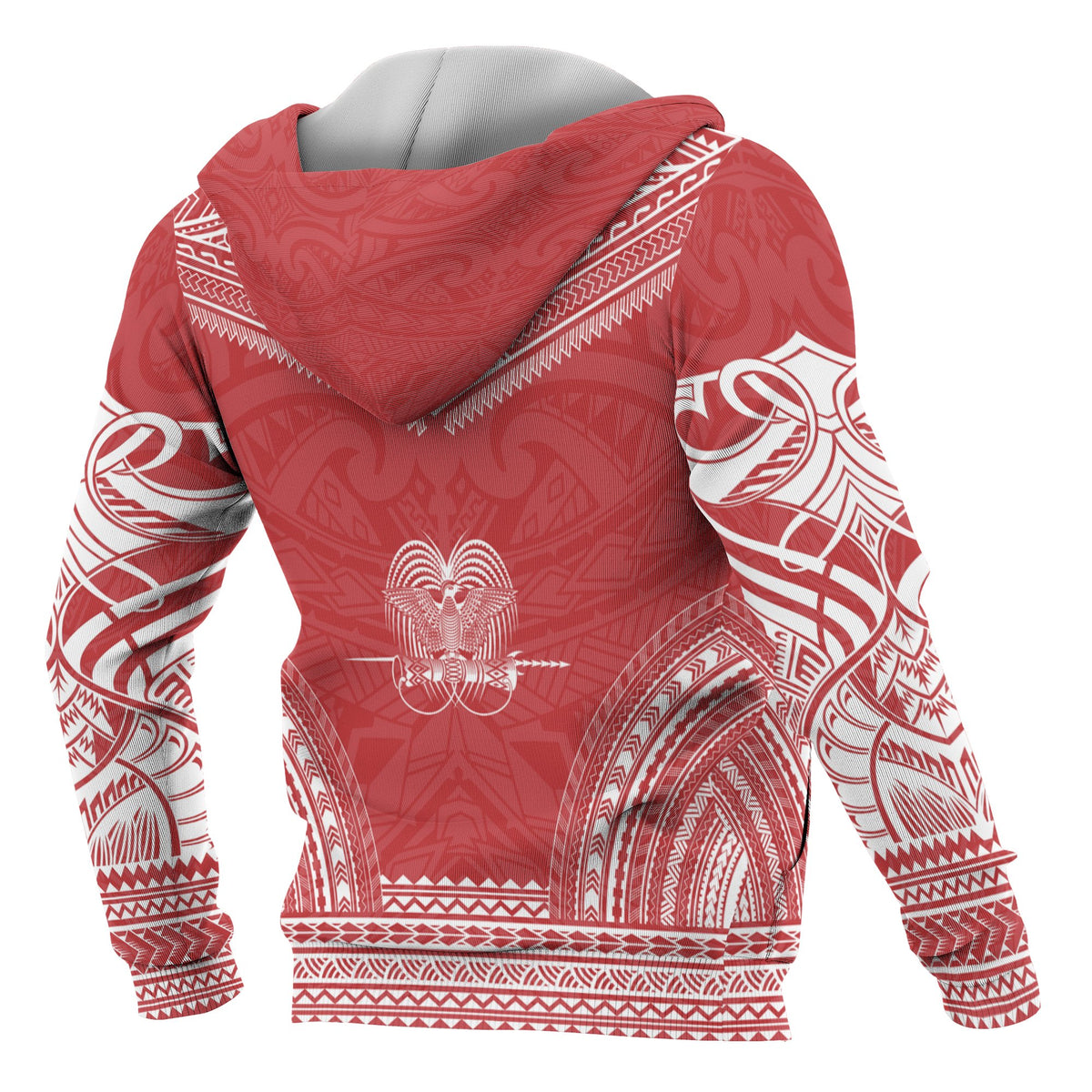 Papua New Guinea Polynesian Chief Custom Zip up Hoodie Flag Version - Polynesian Pride