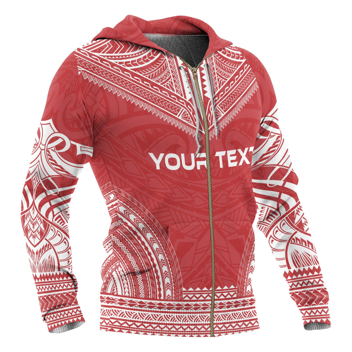 Papua New Guinea Polynesian Chief Custom Zip up Hoodie Flag Version - Polynesian Pride