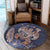 Personalized - Hawaii Polynesian Aloha Po Turtle Hibiscus Tropical Round Carpet - Special Edition - AH - Polynesian Pride