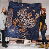 Personalized - Hawaii Polynesian Aloha Po Turtle Hibiscus Tropical Premium Quilts - Special Edition - AH - Polynesian Pride