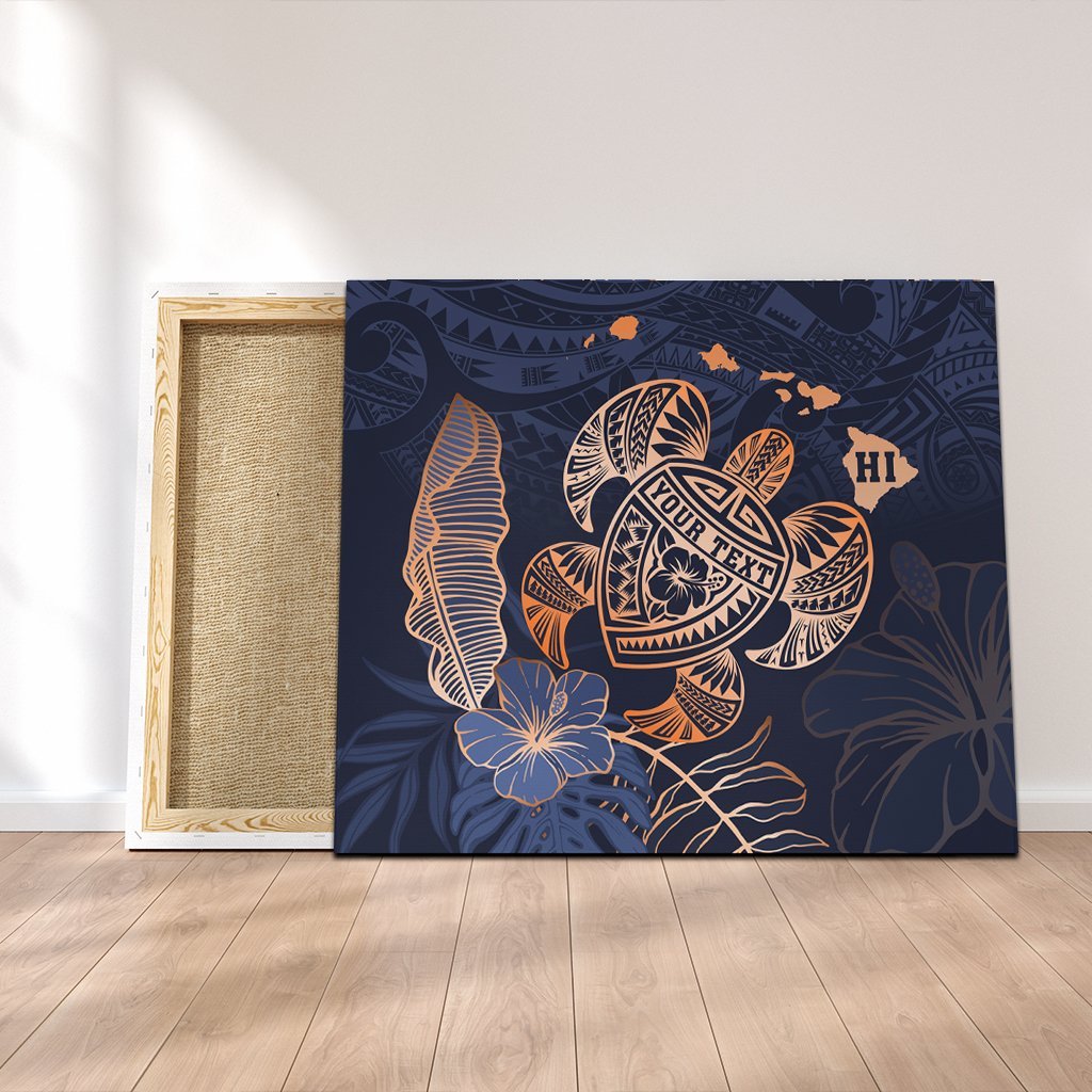 Personalized - Hawaii Polynesian Aloha Po Turtle Hibiscus Tropical Canvas - Special Edition - AH Canvas Poly-cotton - Polynesian Pride