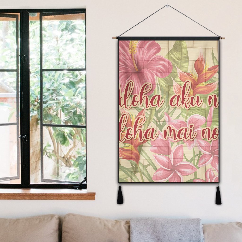 Hawaii Tropical Hibiscus Plumeria Hanging Poster - AH - Polynesian Pride