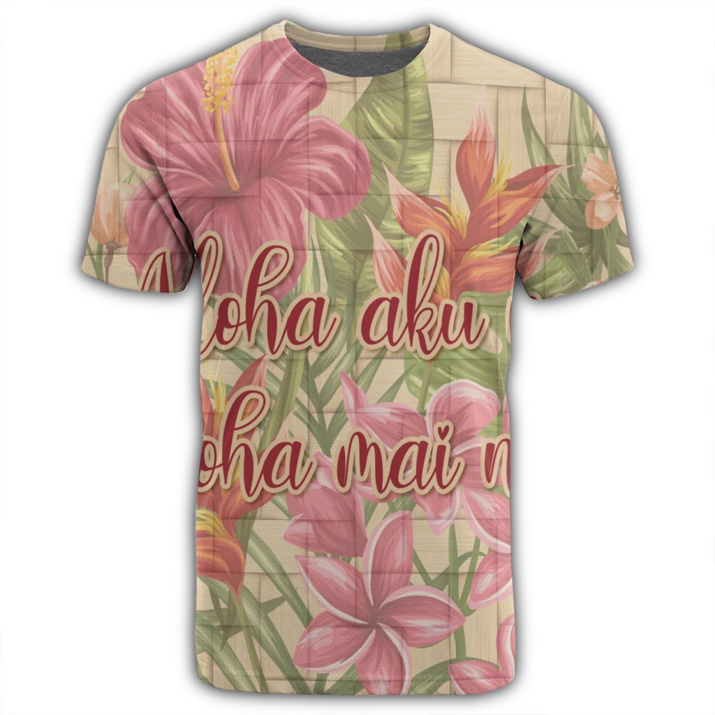Hawaii Tropical Hibiscus Plumeria T Shirt - Polynesian Pride