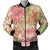 Hawaii Tropical Hibiscus Plumeria Bomber Jacket - AH Black Unisex - Polynesian Pride