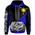 Philippines Custom Zip up Hoodie Diagonal Pattern Dark Blue Unisex Blue - Polynesian Pride