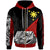 Philippines Custom Zip up Hoodie Diagonal Pattern Red Unisex Red - Polynesian Pride