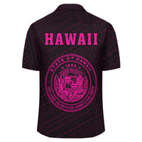 Kakau Polynesian Coat Of Arms Hawaii Shirt - Pink - Polynesian Pride