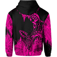 Hawaii Polynesian Hoodie Warrior Ikaika Benjamin Style Pink - Polynesian Pride