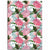 Pink Monstera And Green Tropical Leaves White Area Rug - AH Luxurious - Polynesian Pride