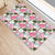 Pink Monstera And Green Tropical Leaves White Hawaii Door Mat - Polynesian Pride