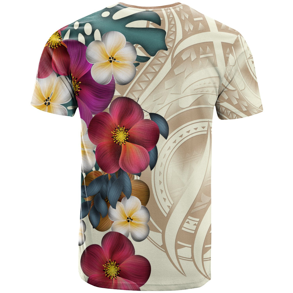 Papua New Guinea T Shirt The Tropical Plumeria Flower Style - Polynesian Pride