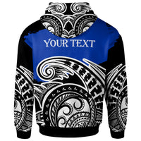 Pohnpei Custom Zip Hoodie Ethnic Style With Round Black White Pattern - Polynesian Pride