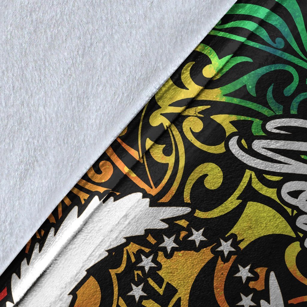 Pohnpei Custom Personalised Premium Blanket - Rainbow Polynesian Pattern - Polynesian Pride