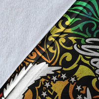 Pohnpei Custom Personalised Premium Blanket - Rainbow Polynesian Pattern - Polynesian Pride