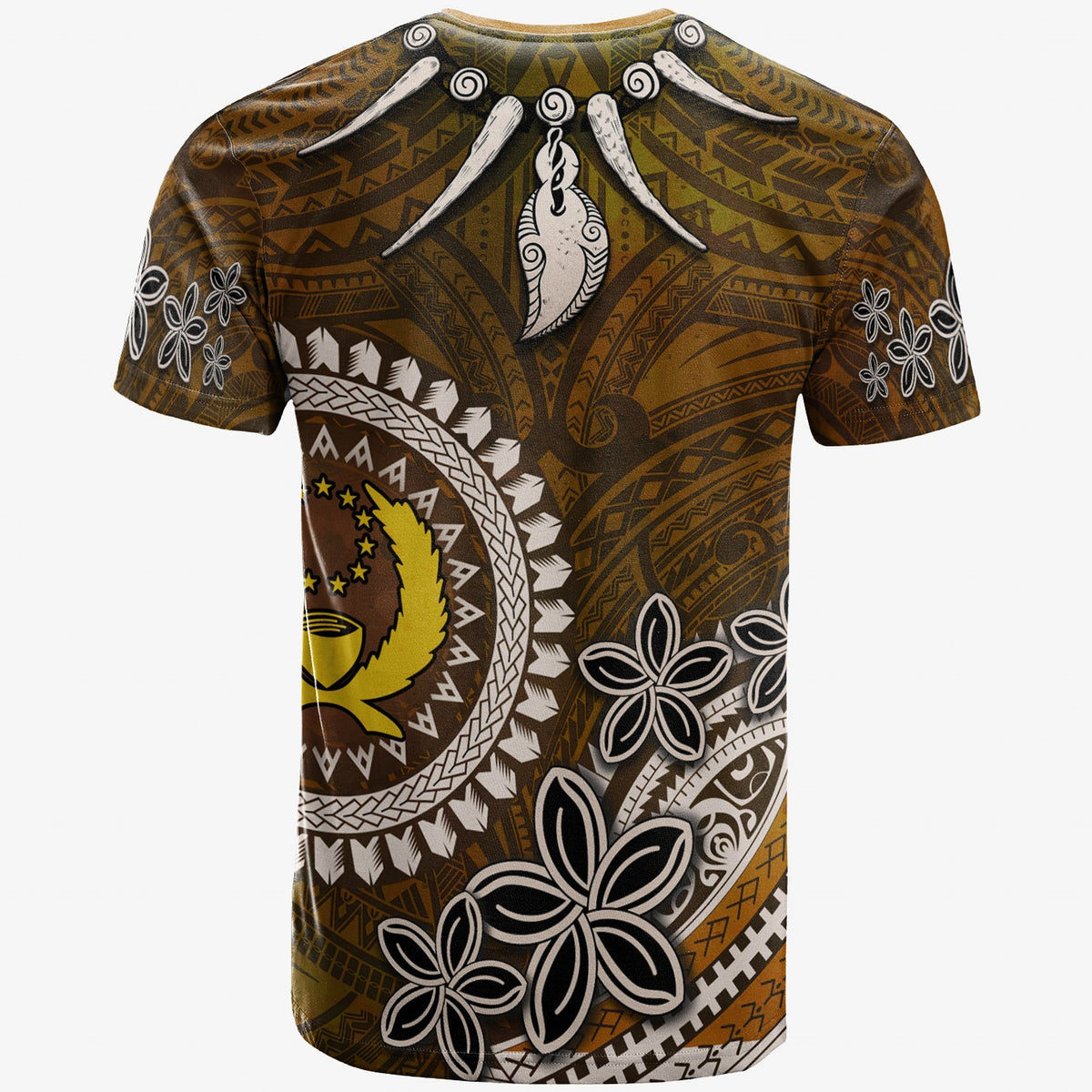 Pohnpei Custom T Shirt Polynesian Boar Tusk - Polynesian Pride