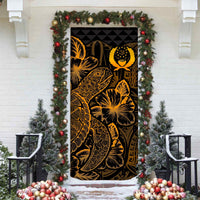 Pohnpei Door Cover Turtle Hibiscus Gold - Polynesian Pride