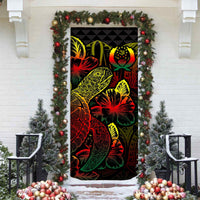 Pohnpei Door Cover Turtle Hibiscus Reggae - Polynesian Pride