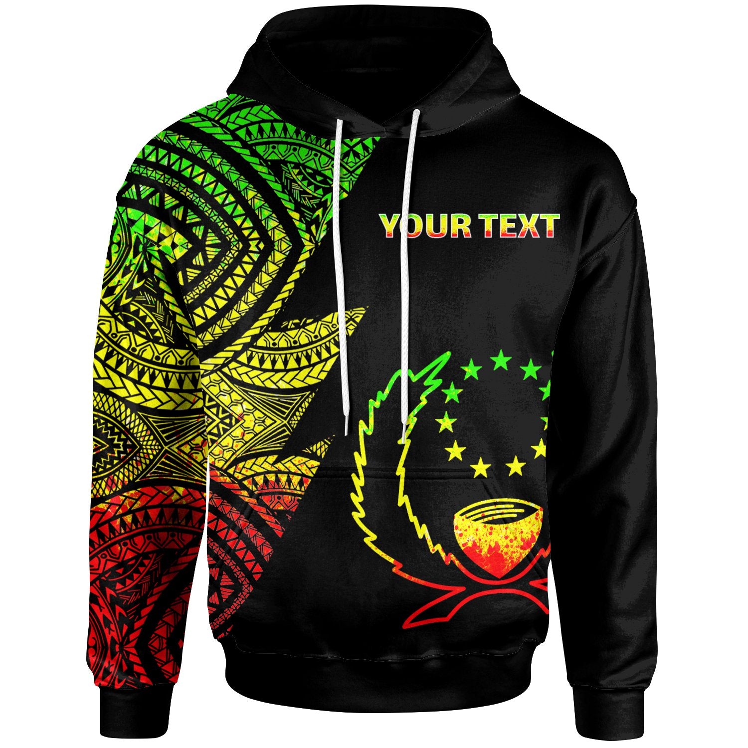 Pohnpei Custom Personalized Hoodie Flash Style Reggae Unisex Reggae - Polynesian Pride