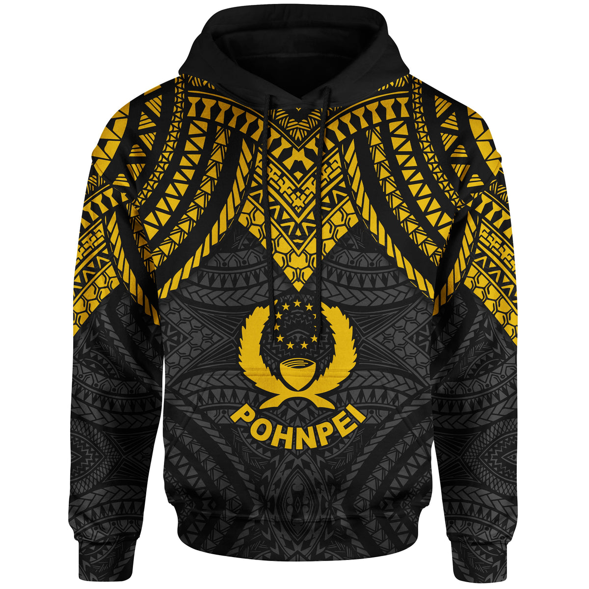 Pohnpei Hoodie Micronesian Pattern Armor Style - Polynesian Pride