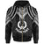 Pohnpei Custom Zip up Hoodie Polynesian Armor Style Black Unisex Black - Polynesian Pride