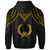 Pohnpei Custom Zip up Hoodie Polynesian Armor Style Gold - Polynesian Pride