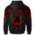 Pohnpei Custom Zip up Hoodie Polynesian Armor Style Red - Polynesian Pride