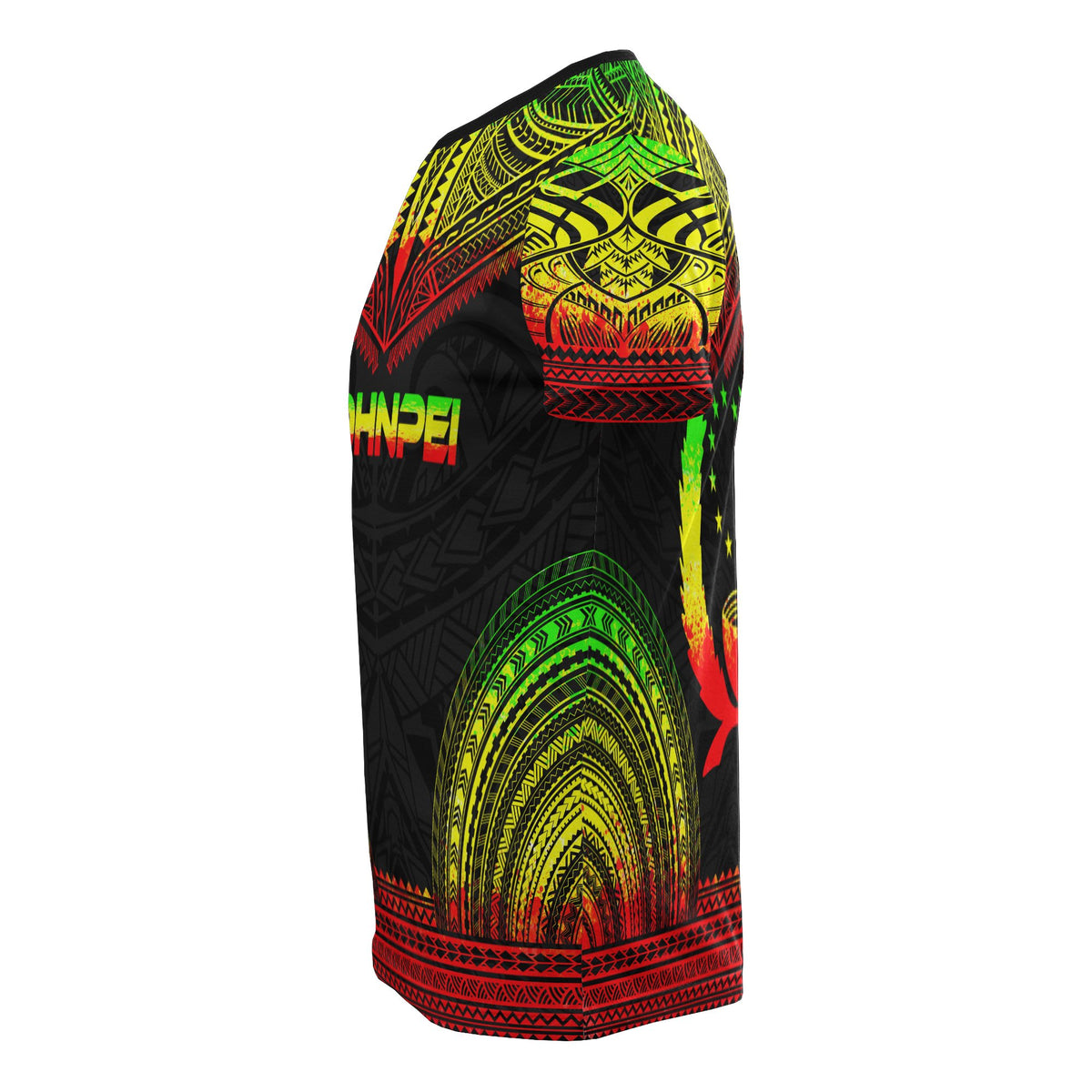 Pohnpei All Over T Shirt Pohnpei Flag Polynesian Tattoo Reggae - Polynesian Pride