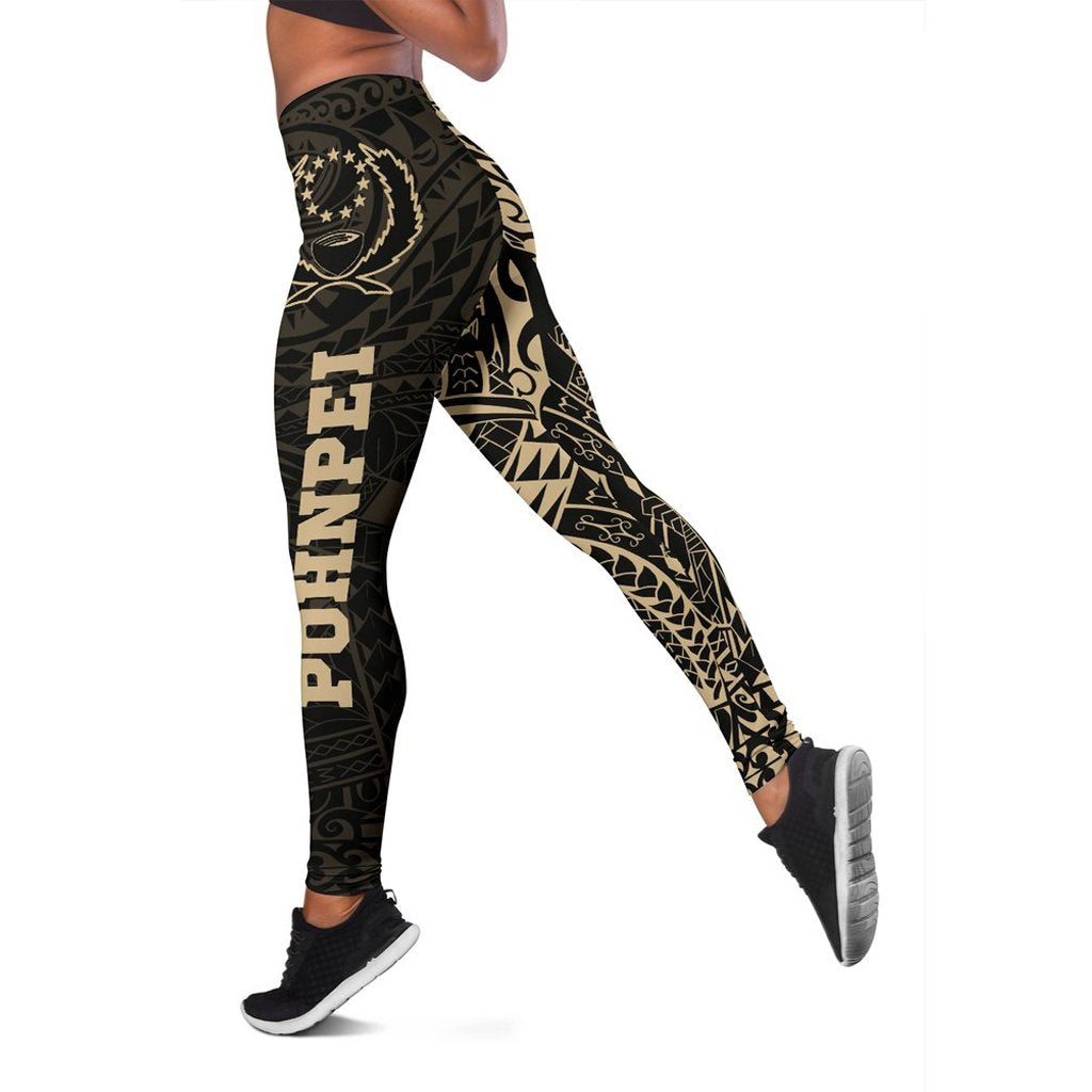 Pohnpei Special Leggings A7 Black - Polynesian Pride