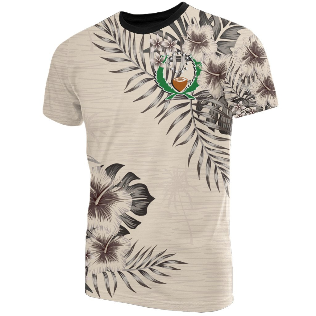 Pohnpei T Shirt Pohnpei Beige Hibiscus Unisex Beige - Polynesian Pride
