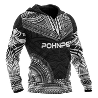 Pohnpei Polynesian Chief Hoodie Black Version - Polynesian Pride
