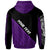 Polynesian Custom Zip Hoodie Diagonal Pattern Custom Image Purple - Polynesian Pride