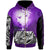 Polynesian Custom Zip Hoodie Diagonal Pattern Custom Image Purple Unisex Purple - Polynesian Pride