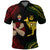 Custom Aussie Kangaroos Mix Mate Maa Tonga Polo Shirt Aboriginal with Kupesi LT7 Black - Polynesian Pride